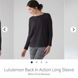 Lululemon Back-in-action- size 4